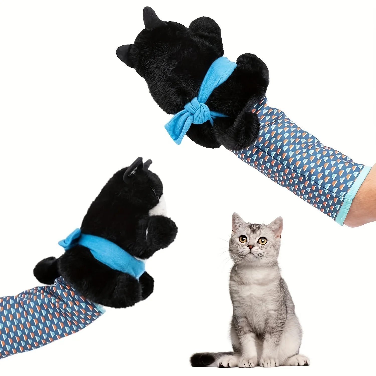 brinquedo de pelúcia para gato fantoche