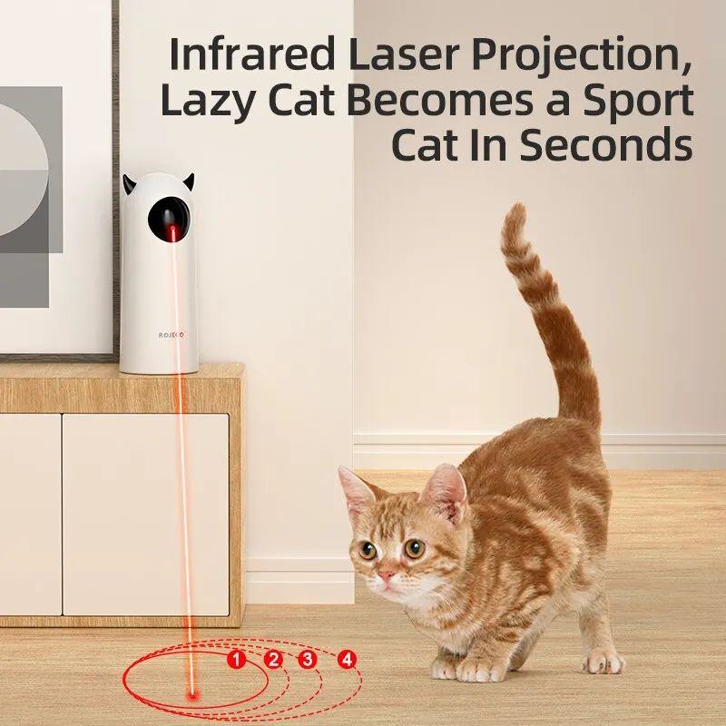 Brinquedo Laser para Gatos Rojeco LED Automático Interativo - Imagem 2