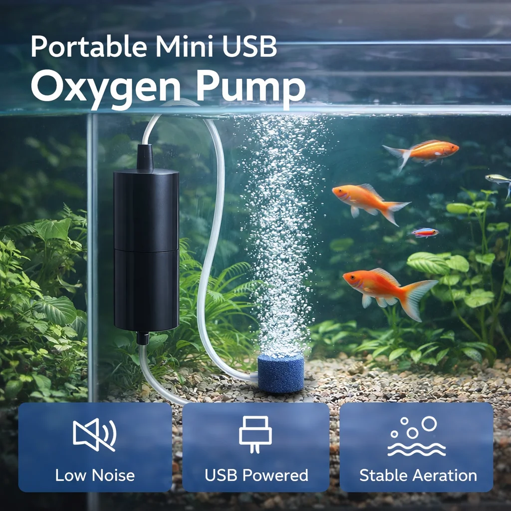 bomba de oxigênio usb para aquário pequeno