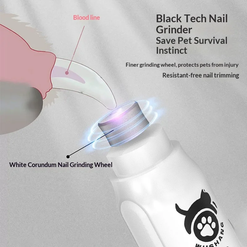 Aparador de Unhas Elétrico para Cães e Gatos com Design Silencioso - Imagem 4