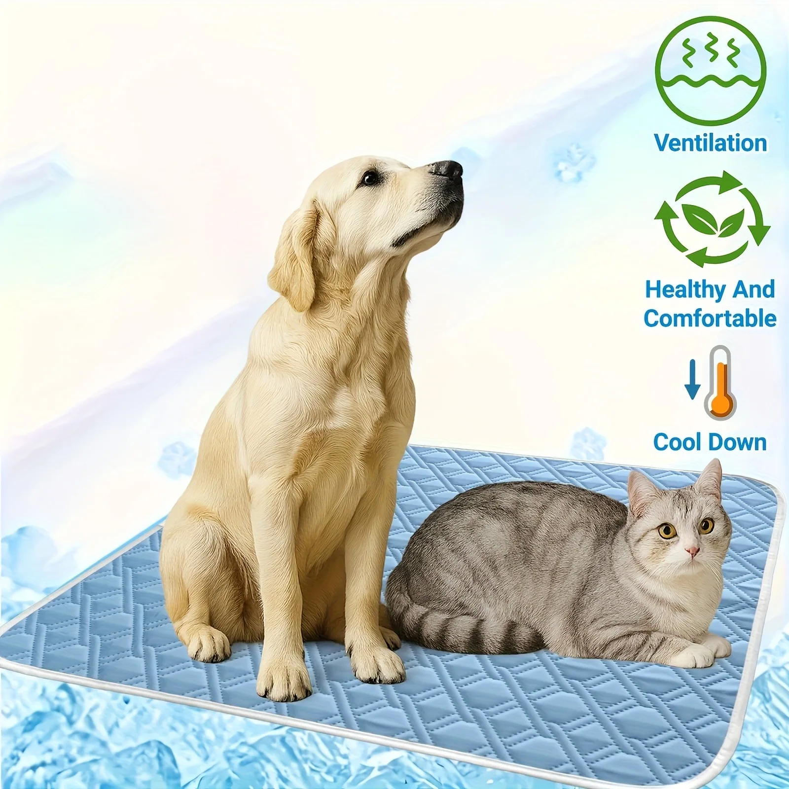 Manta de Resfriamento para Cães e Gatos Lavável Portátil - Imagem 5