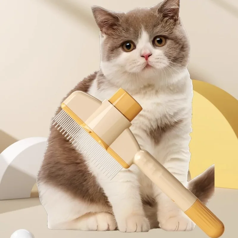 Escova de Aço Inoxidável para Gatos Remove Pelos Soltos - Imagem 4