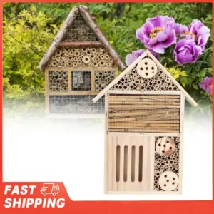 casinha de insetos de madeira para jardim