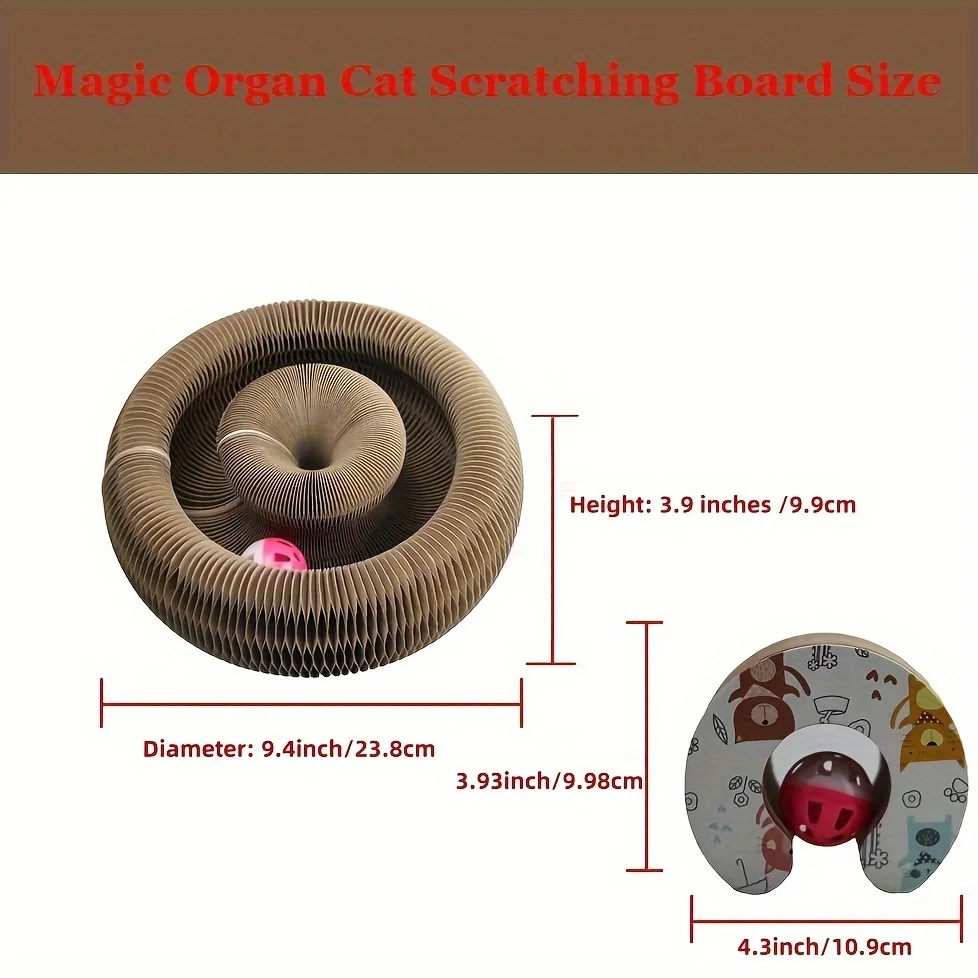 Brinquedo Arranhador para Gatos de Papelão Dobrável - Imagem 2