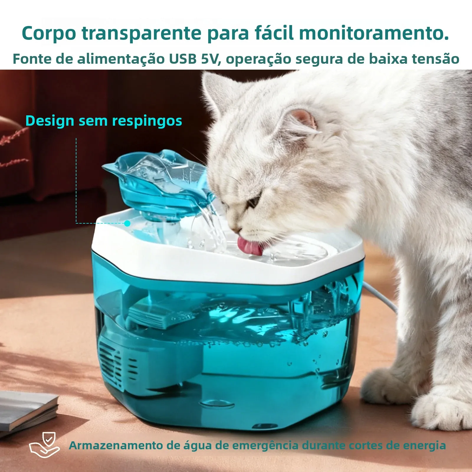 fonte para gatos e cães pequenos