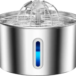 fonte de água para pets em aço inoxidável