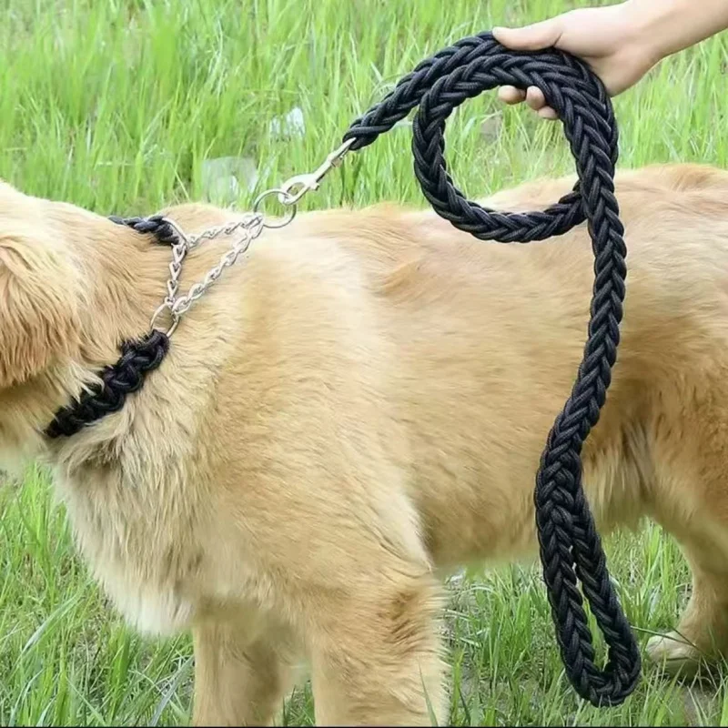 Coleira Guia para Cães Grandes de Nylon Trançado 2,0 cm - Image 3