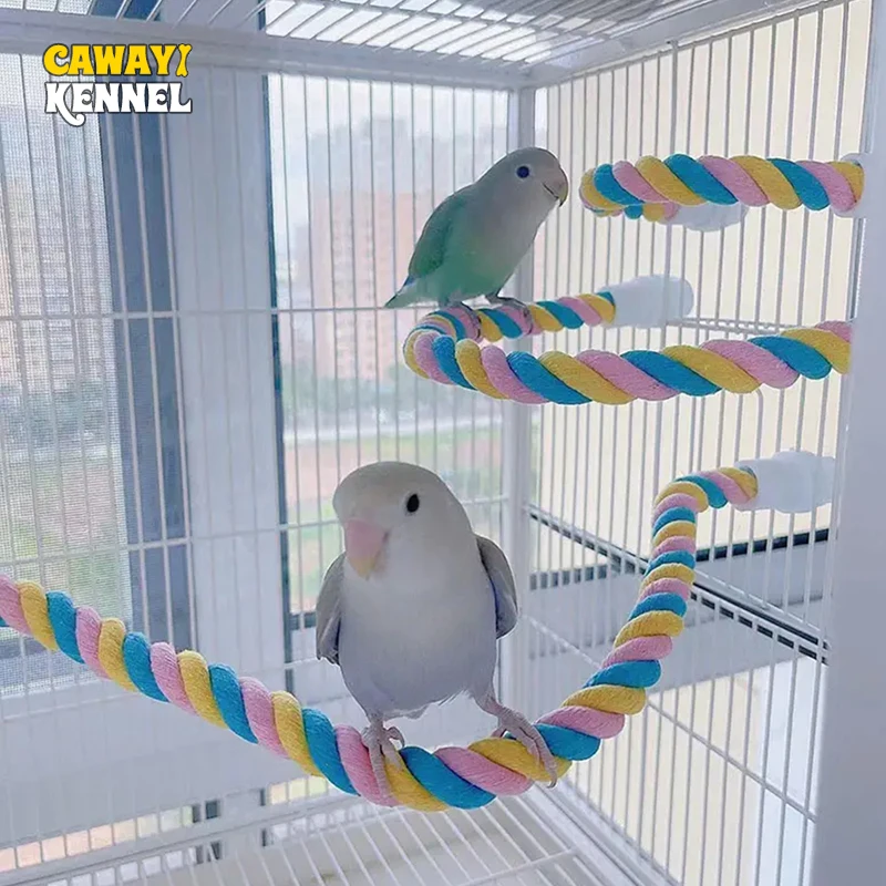 brinquedo de corda de algodão para pássaros