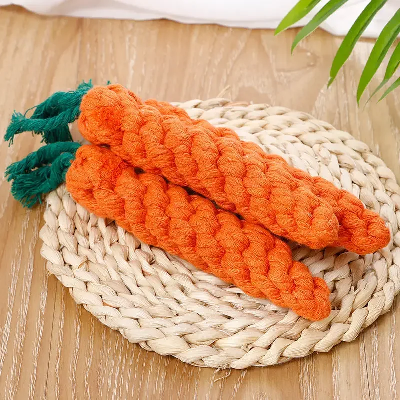 Brinquedo de Corda de Algodão para Cães com Cenoura - Imagem 4