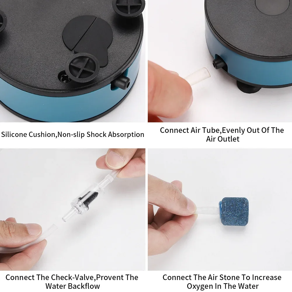 Bomba de Oxigênio USB para Aquário com Baixo Ruído e 1 Saída de Ar - Imagem 5