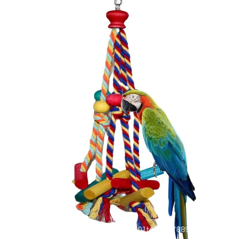 brinquedo de corda de algodão para pássaros