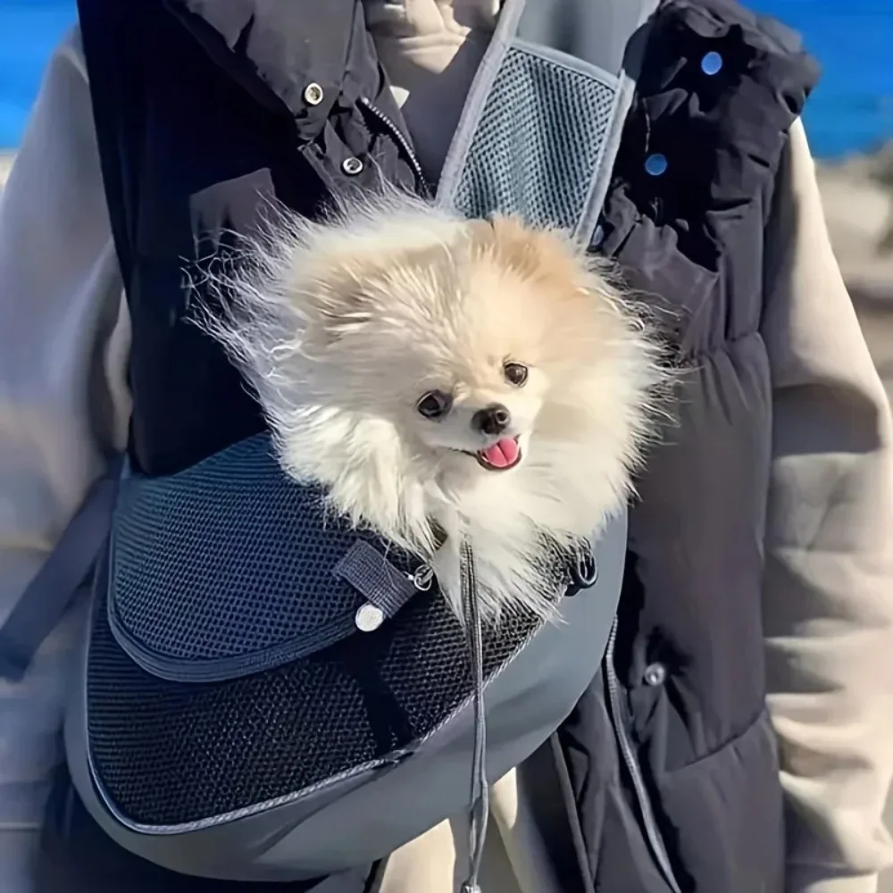 Mochila Sling para Cães de Pequeno Porte Respirável para Viagem - Imagem 3