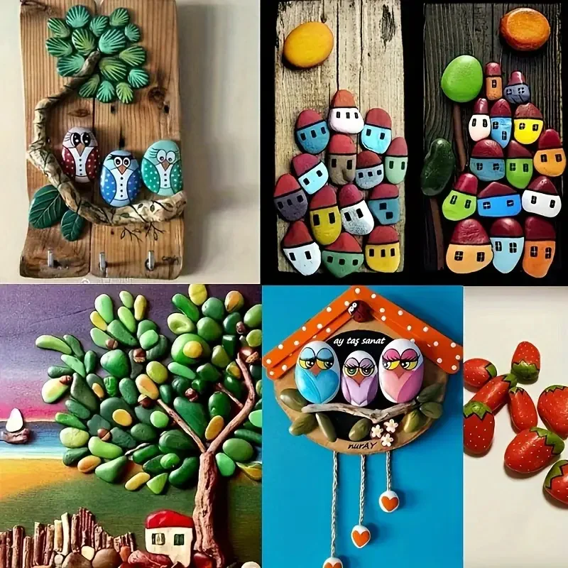 Pedras de Rio para Aquário 20 Peças Acinzentado-Preto para Decoração - Imagem 4