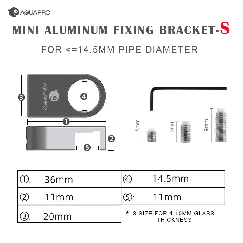 Suporte para Aquário de Alumínio para Vidro de 4 a 12 mm - Imagem 4