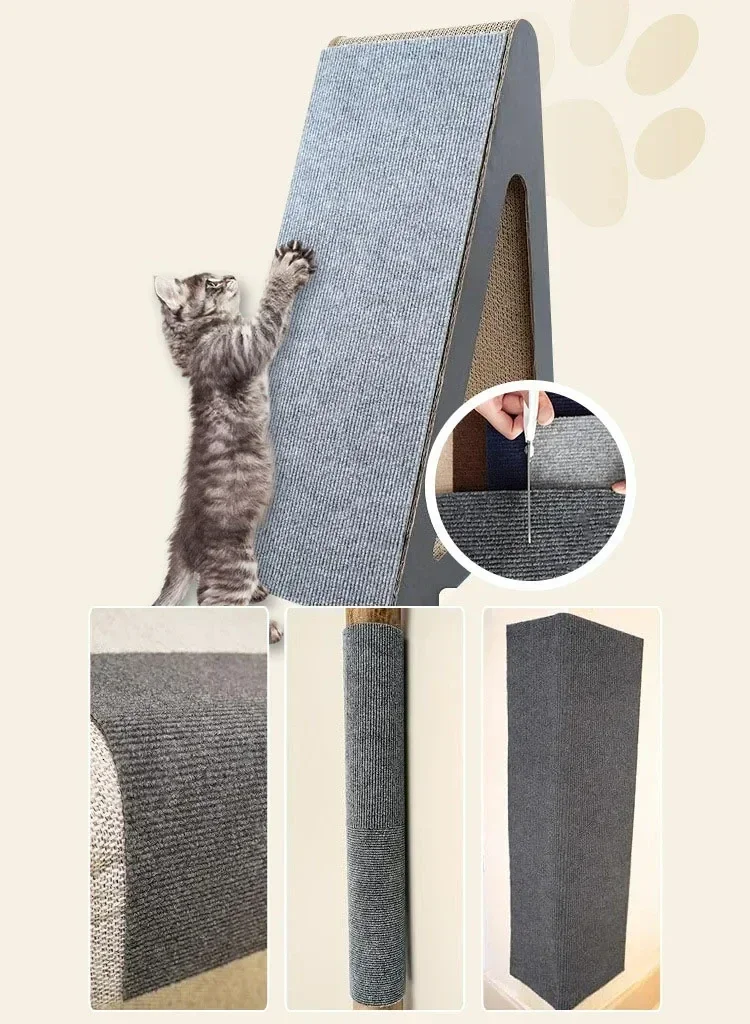 Tapete Arranhador para Gatos Autoadesivo de Sisal com Corte Fácil - Imagem 3