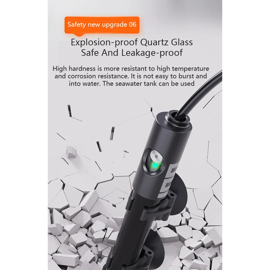 Aquecedor Aquário 200W Submersível com Termostato Digital - Imagem 6