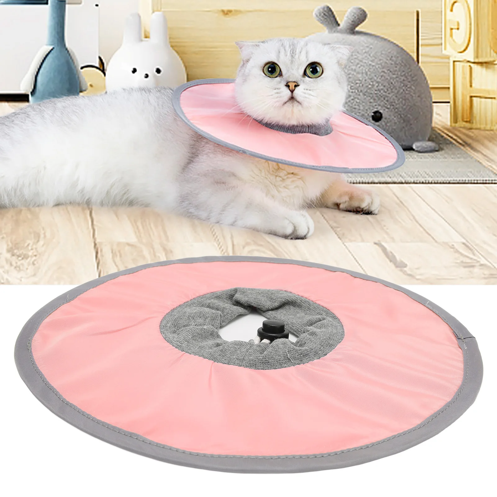 Coleira Pós-Cirúrgica para Gatos Ajustável e Impermeável - Image 4