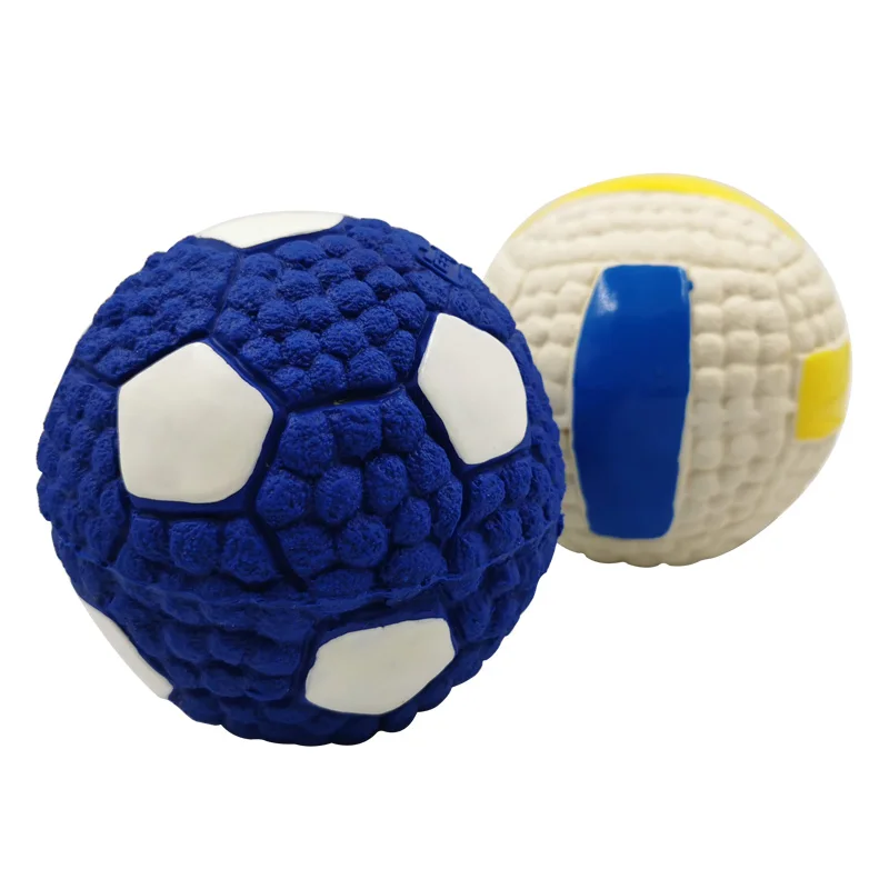 Bola de Látex para Cães com Apito Interno para Brincadeiras - Imagem 3