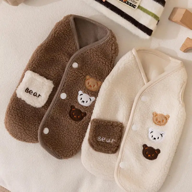 colete de fleece para cães e gatos