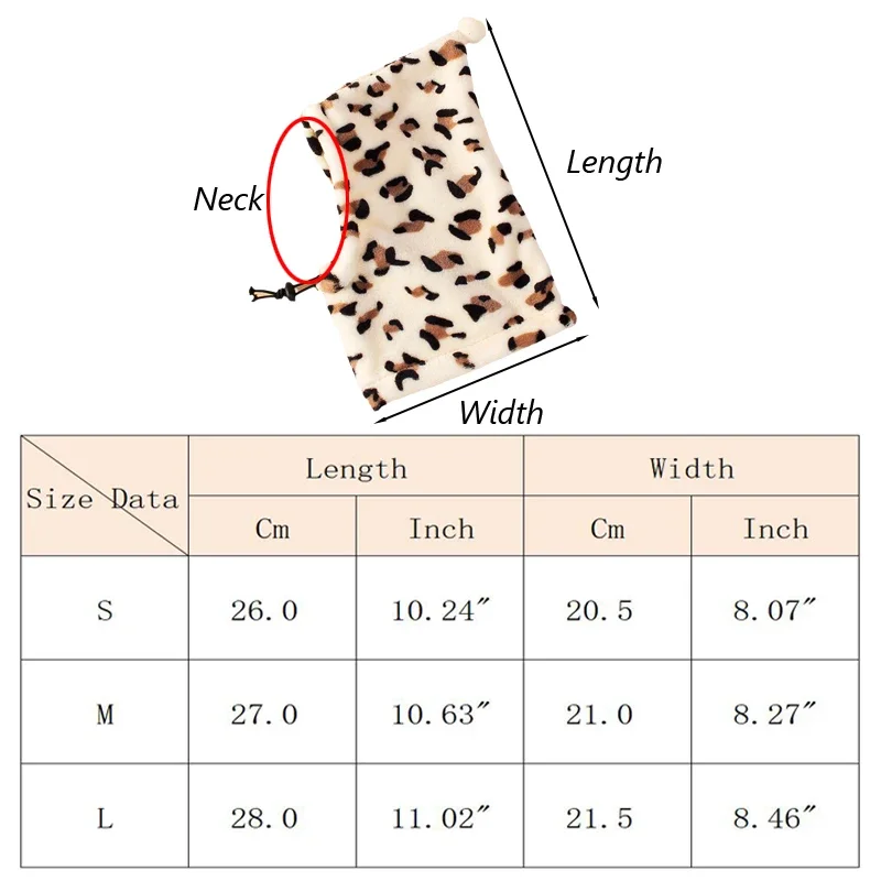 Gorro de Lã com Gola Alta para Cães e Gatos Estampa Leopardo - Imagem 2