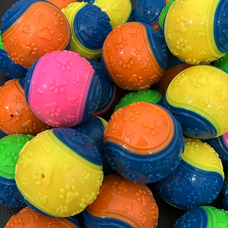 Bola Estriada para Cães 2 Unidades Brinquedo Resistente TPR - Imagem 5