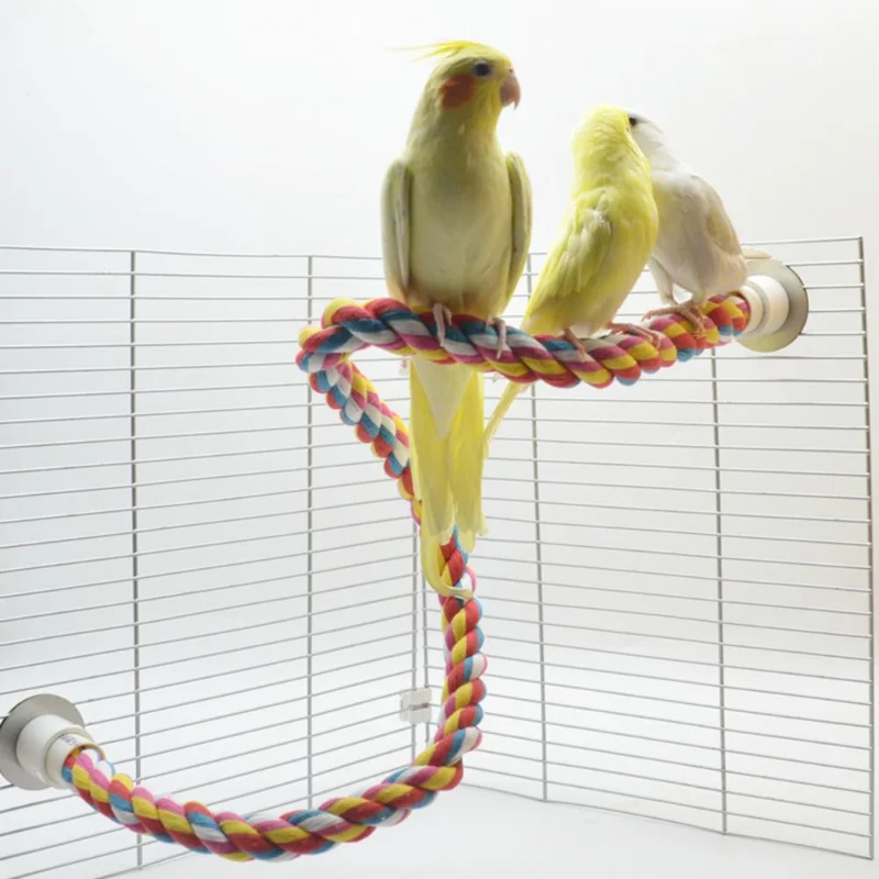 poleiro de corda para pássaros