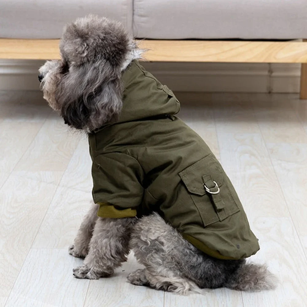 Casaco para Cães Pequenos e Médios de Algodão Poliéster com Botões de Pressão - Imagem 4