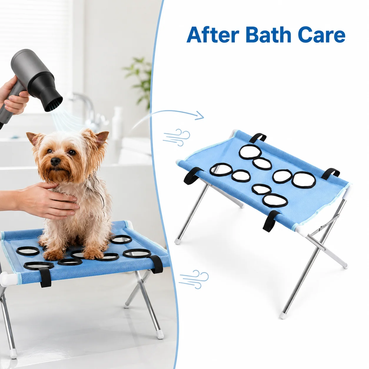 Mesa Dobrável para Banho de Cães e Gatos com Rede Respirável - Imagem 3