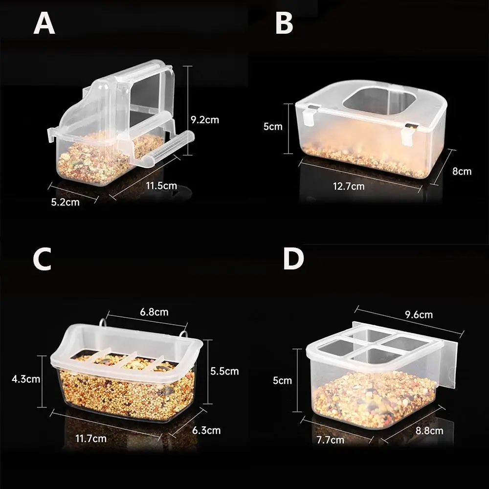 Comedouro para Pássaros e Periquitos Transparente para Gaiola - Imagem 6