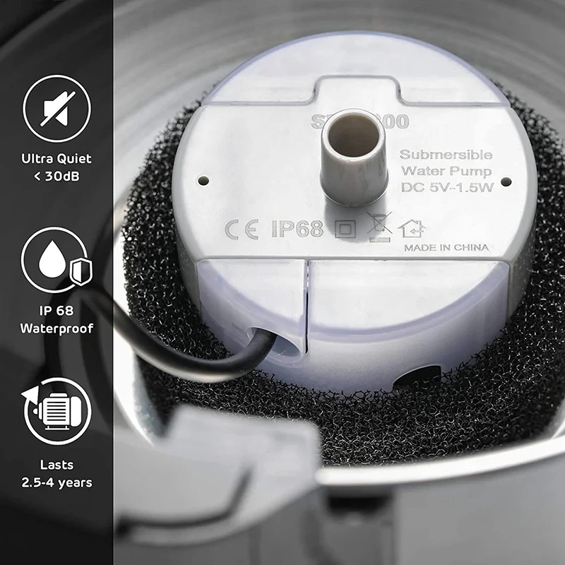Bomba de Água USB para Fonte Pet 5V 1A Silenciosa e Desmontável - Image 5