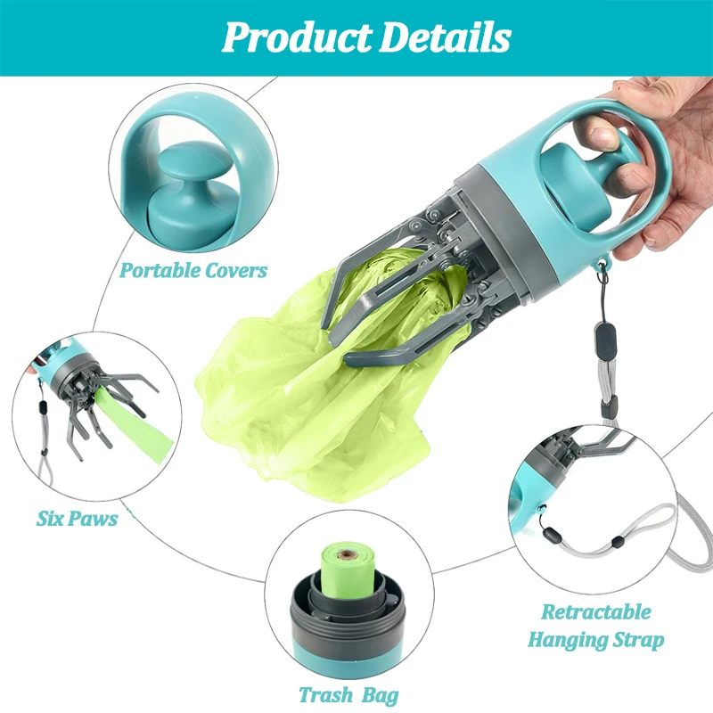 Coletor de Cocô para Cães com Dispenser e Cordão - Imagem 4