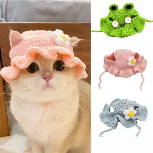 chapéu de malha para gatos e cães
