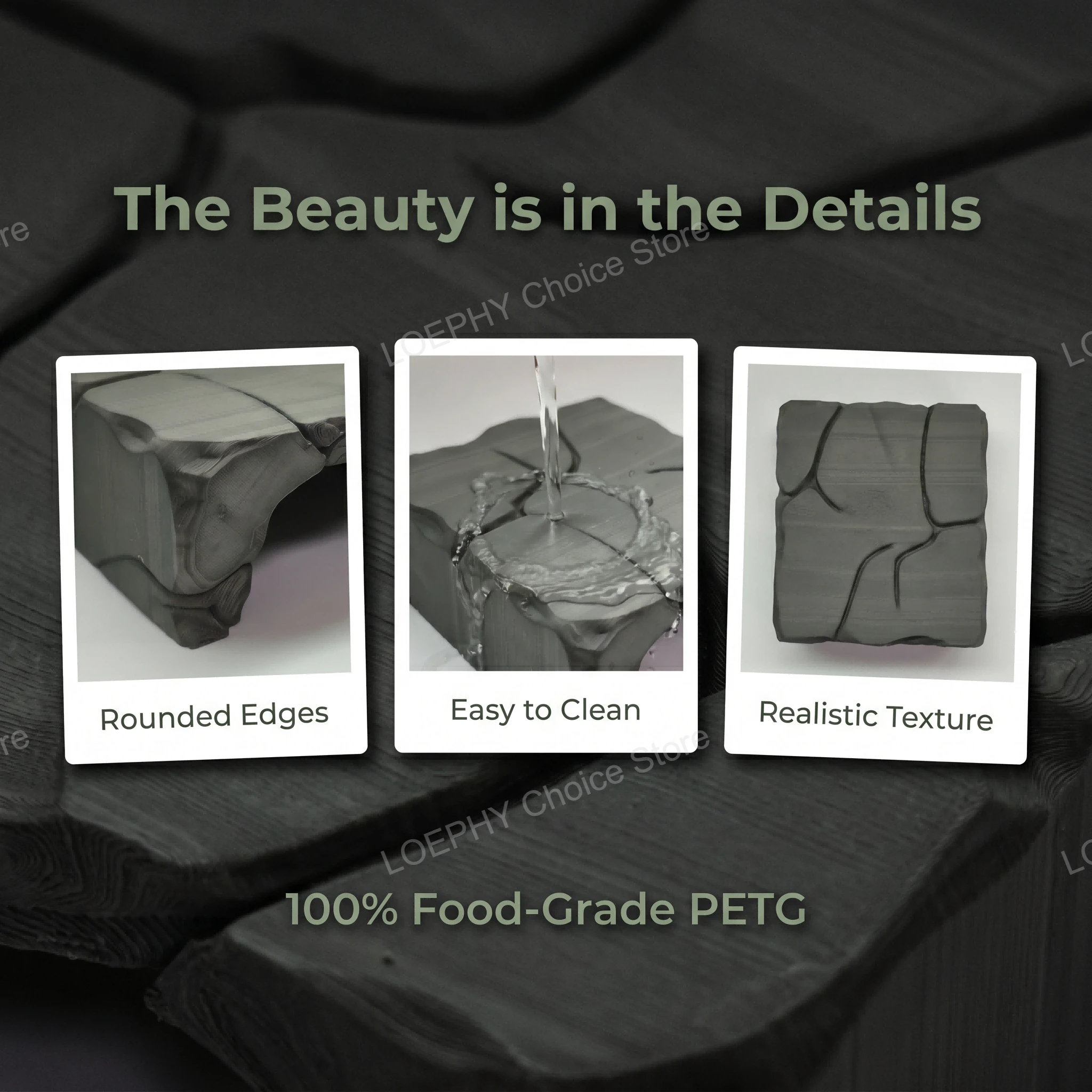 Abrigo para Répteis em PETG com Textura de Pedra Natural - Imagem 5