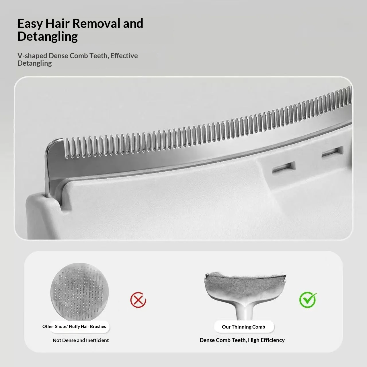 Escova Removedora de Pelos para Cães e Gatos de Pelo Longo e Curto 15x10,5cm - Imagem 3