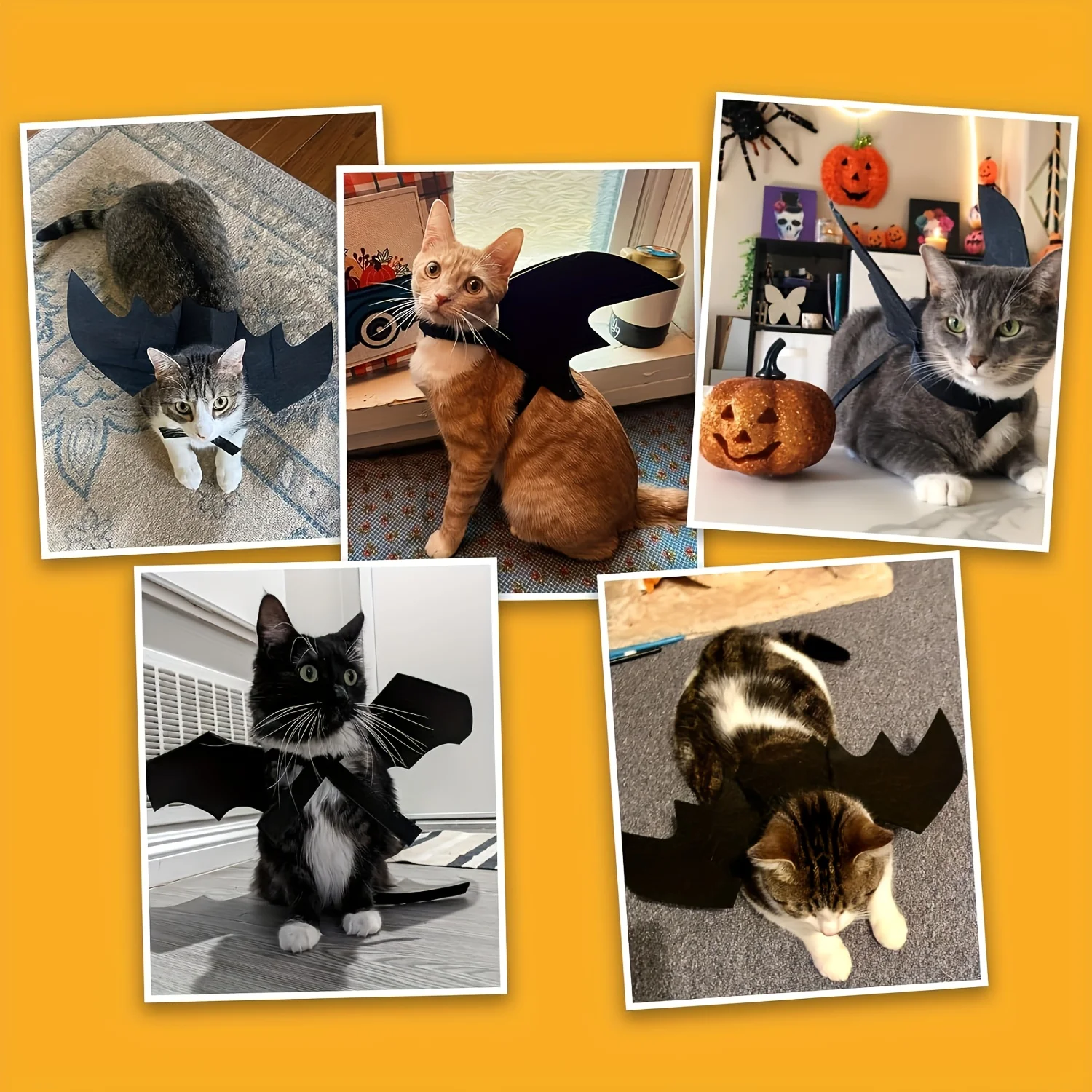 Fantasia Asas Morcego para Cães e Gatos Pequenos Ajustável - Image 3