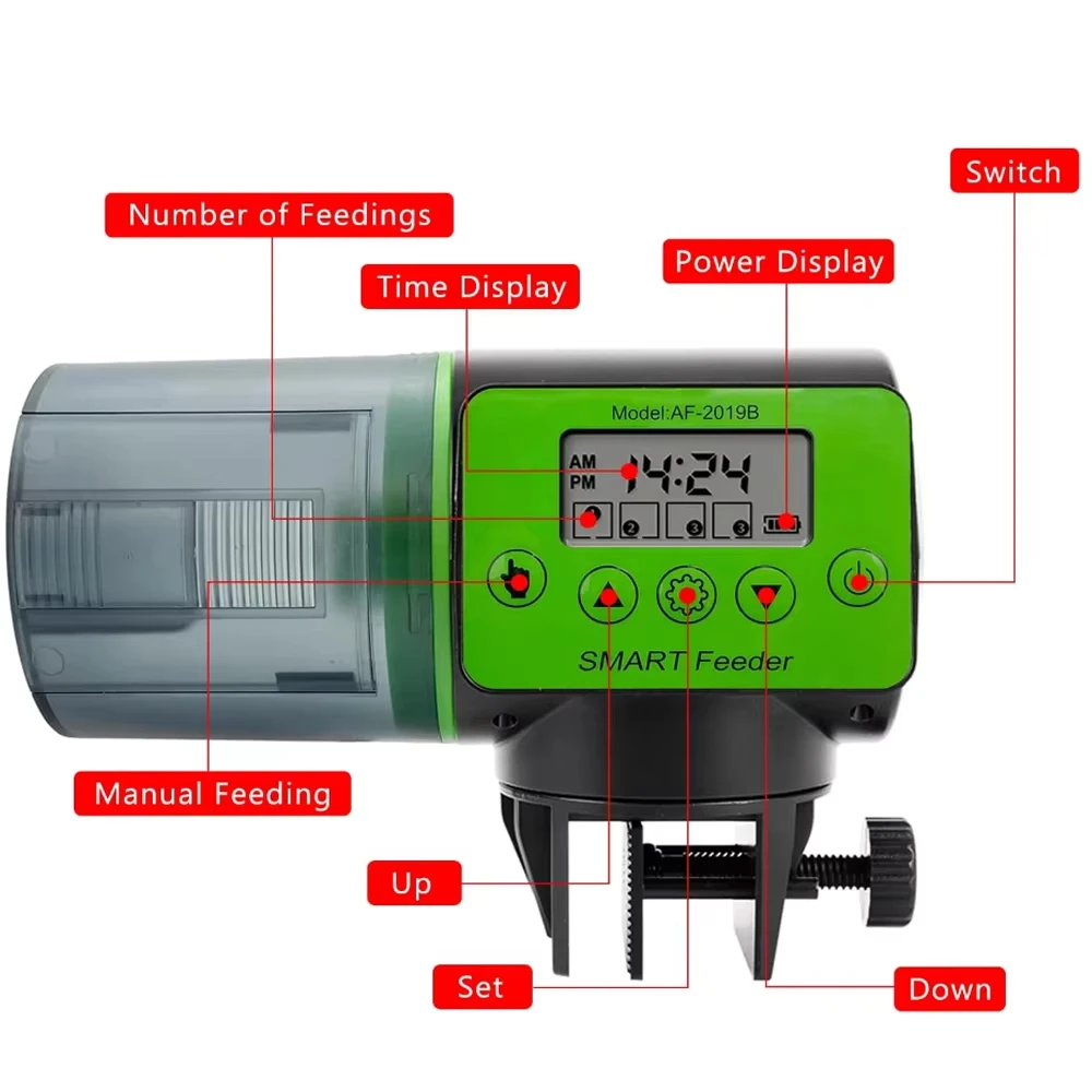 Alimentador Automático para Aquário com Temporizador Digital - Imagem 3