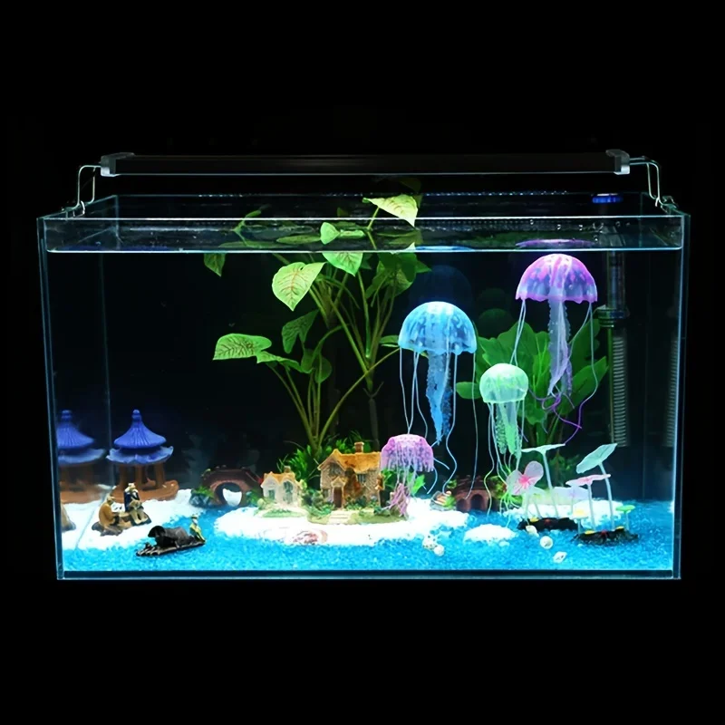 Água-Viva Artificial para Aquário Verde de Silicone com Ventosa - Imagem 5