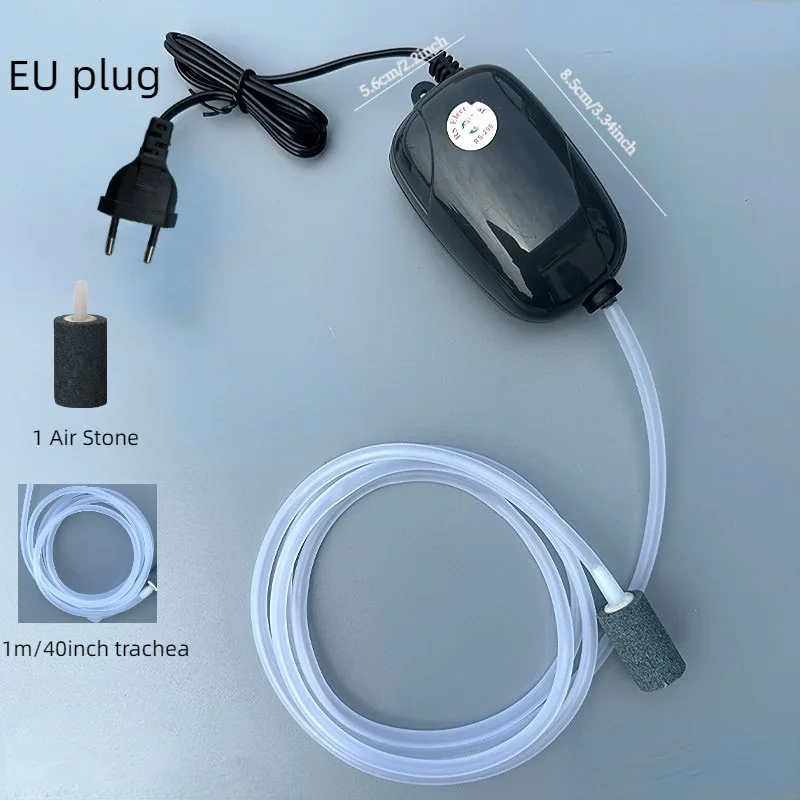 Bomba de Ar para Aquário 3W/5W com Saída Dupla, Silenciosa - Image 2