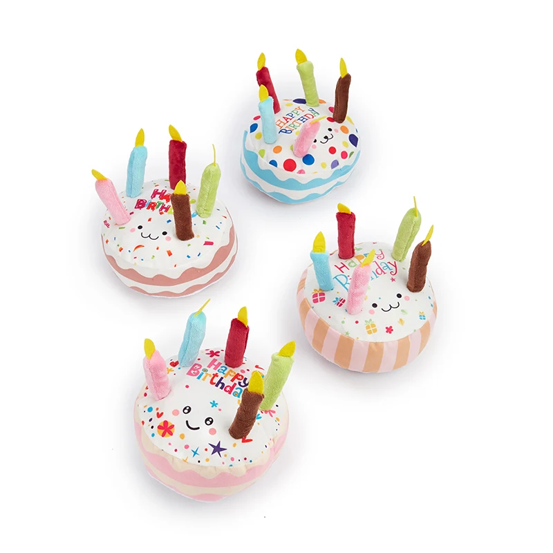 Brinquedo Bolo de Aniversário para Cães de Pelúcia com Som - Image 3