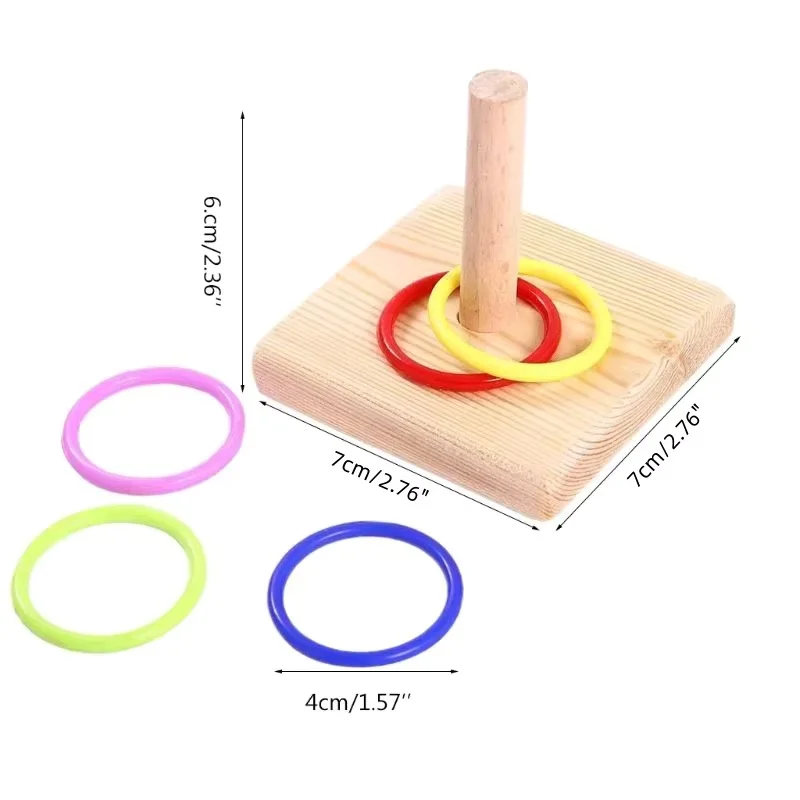 Brinquedo de Anel para Pássaros de Madeira e Plástico para Treinamento - Imagem 6