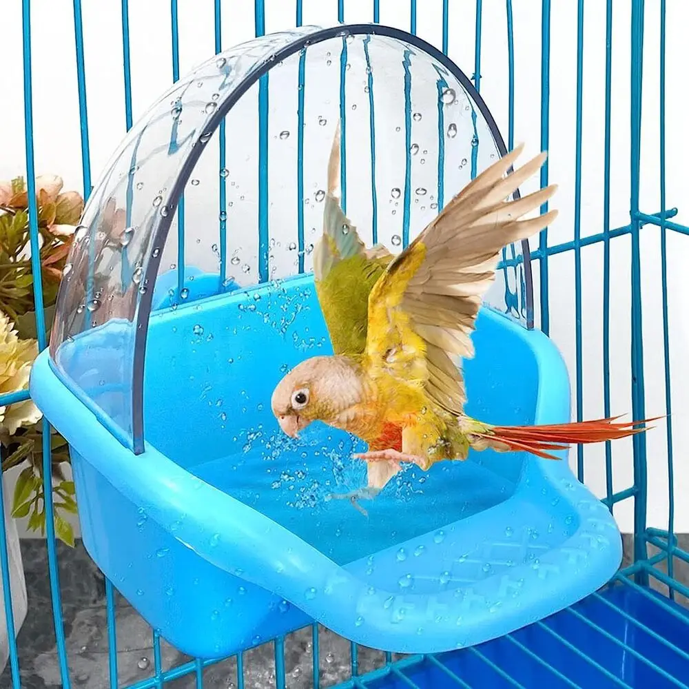 banheira cubo para pássaros com gancho