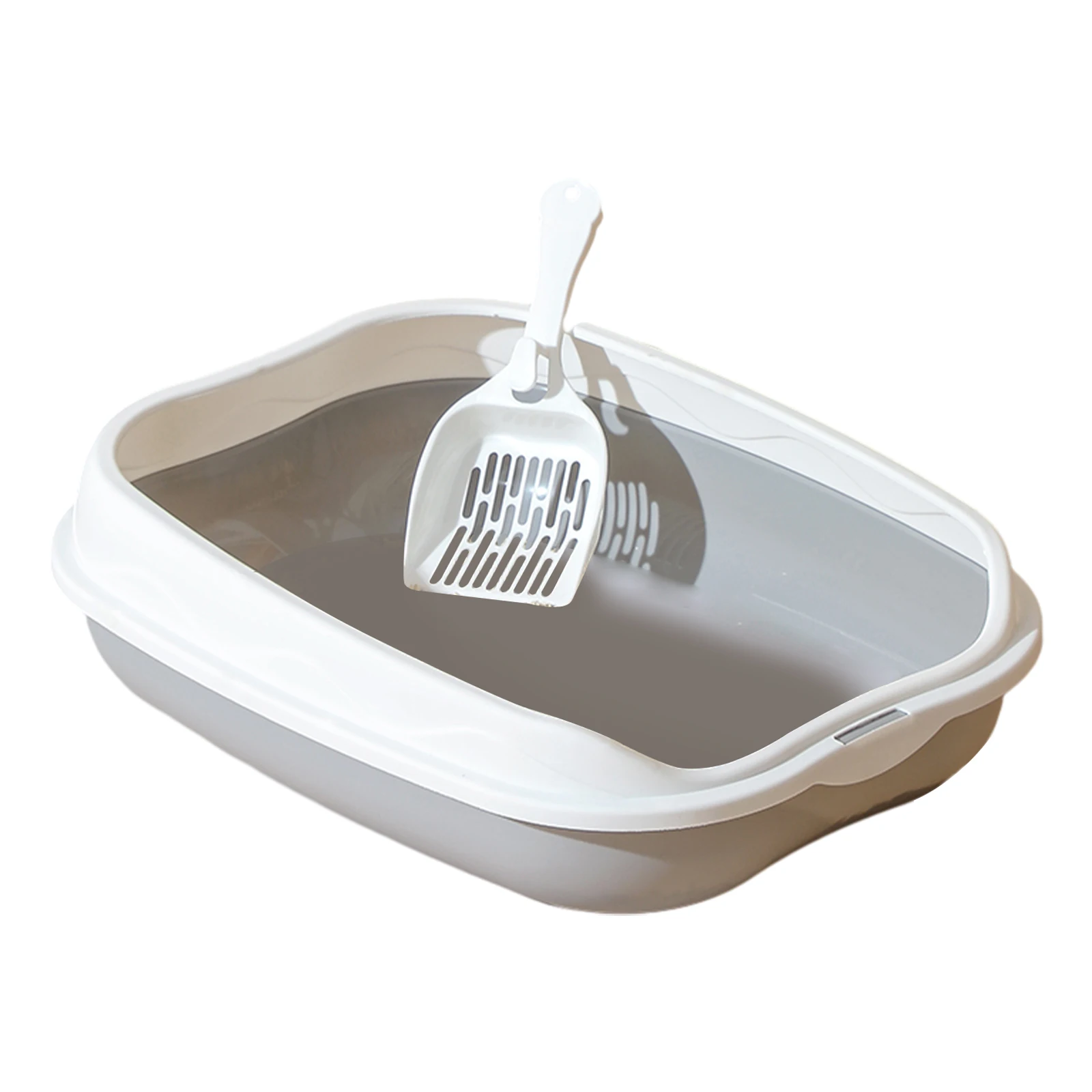 Caixa de Areia Semi-Fechada para Gatos Grandes 42x29x12cm com Pedal Antirrespingo - Imagem 5