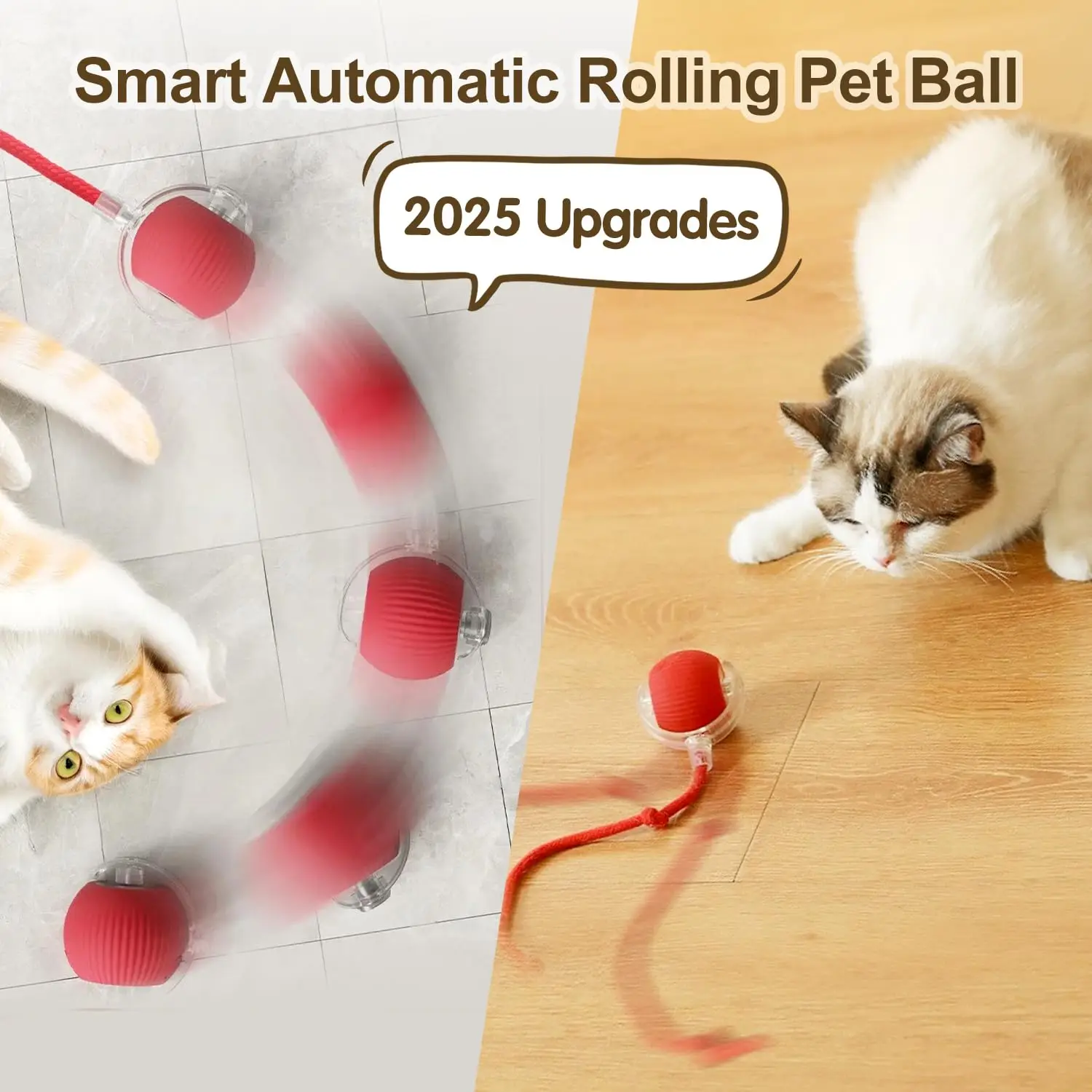 Brinquedo Esférico para Gatos Recarregável com Sensor de Obstáculos - Imagem 3