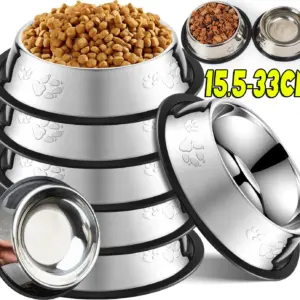 tigela de aço inoxidável para cães e gatos