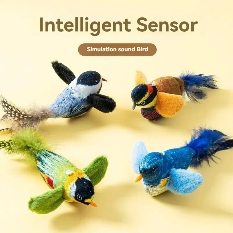 Brinquedo Interativo para Gatos Pássaro Elétrico com Som - Imagem 2