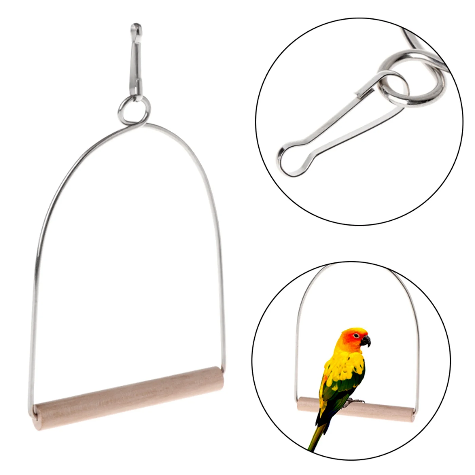 balanço para pássaros com suporte