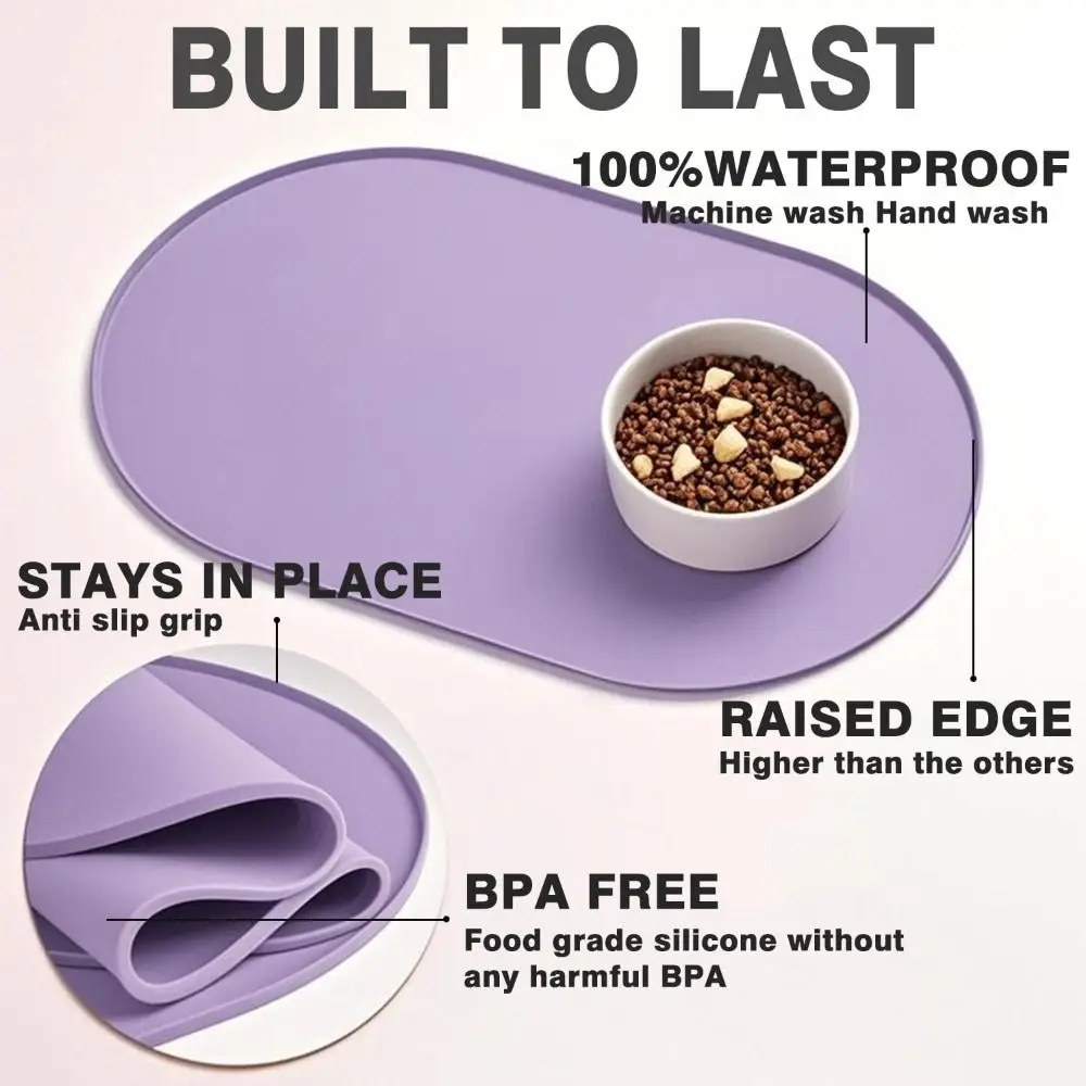 Tapete de Silicone para Comedouro de Pets com Borda Elevada - Imagem 6