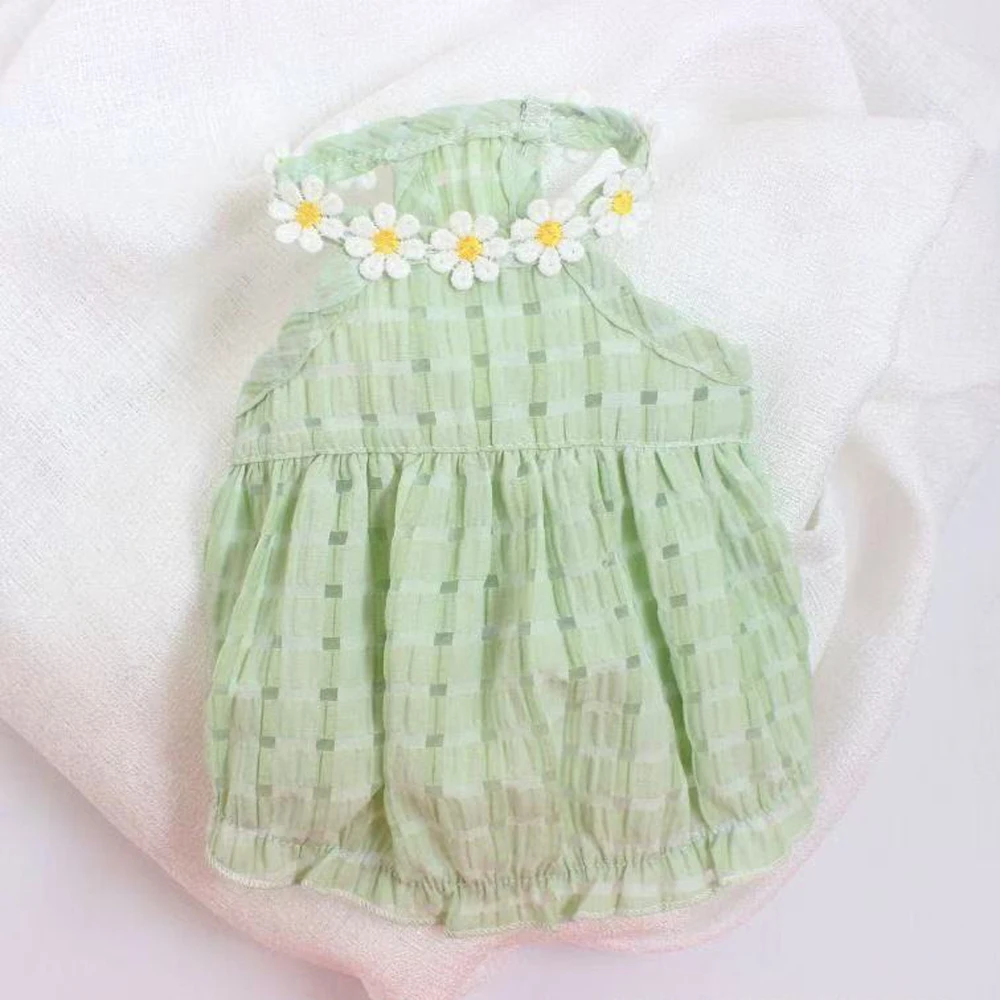 Vestido Floral para Cães Pequenos Amarelo para Passeio - Image 4
