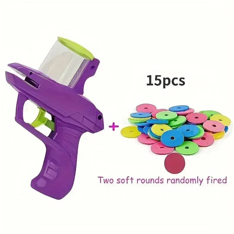 Pistola Lançadora de Frisbee para Cães e Gatos com 15 Frisbees de Espuma Reutilizáveis - Imagem 4