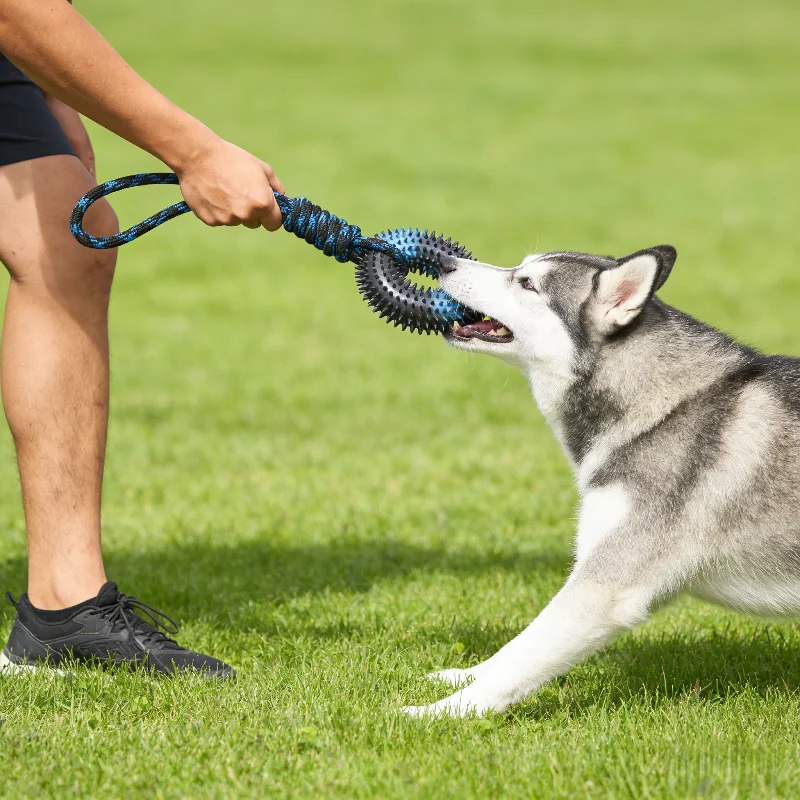 Brinquedo de Puxar para Cães Grandes com Anel Pontiagudo e Nó - Imagem 5